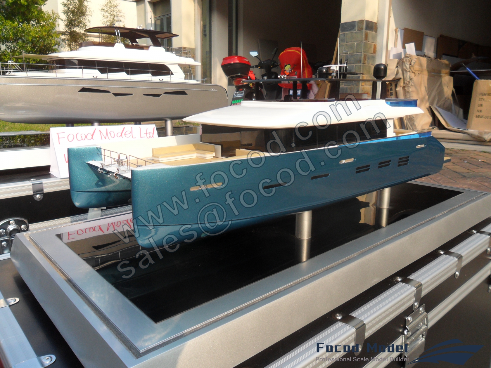 custom made model of 80ft catamaran yacht